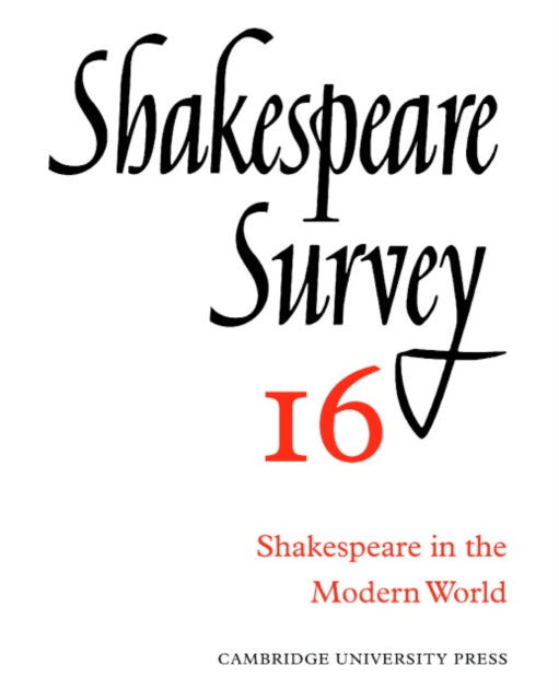 Book cover of: Shakespeare Survey. By: Allardyce Nicoll