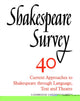 Book cover of: Shakespeare Survey. By: Stanley Wells