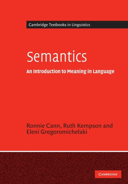 Book cover of: Semantics. By: Ronnie Cann