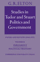 Book cover of: Studies in Tudor and Stuart Politics and Government: Volume 2, Parliament Political Thought. By: Geoffrey Rudolph Elton