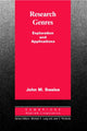 Book cover of: Research Genres. By: John M. Swales