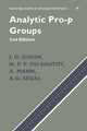 Book cover of: Analytic Pro-P Groups. By: J. D. Dixon