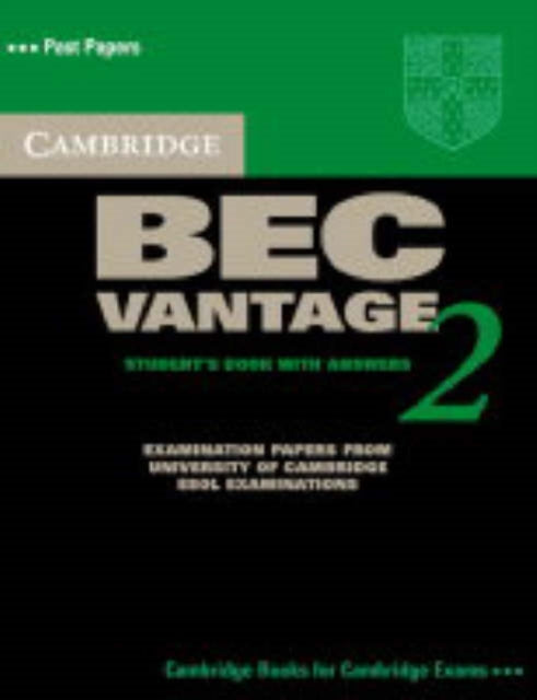 Book cover of: Cambridge BEC Vantage 2 Student's Book with Answers. By: Cambridge ESOL