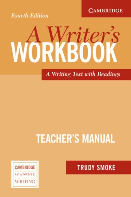 Book cover of: Writer's Workbook Teacher's Manual. By: Trudy Smoke