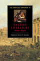 Book cover of: Cambridge Companion to English Literature, 1650–1740. By: Steven N. Zwicker