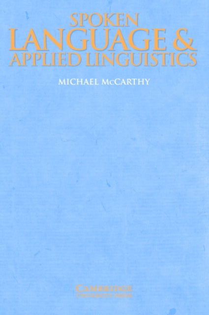 Book cover of: Spoken Language and Applied Linguistics