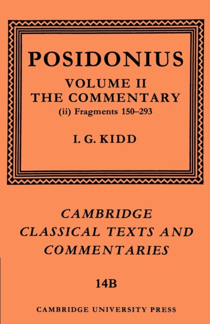 Book cover of: Posidonius: Fragments: Volume 2, Commentary, Part 2. By: Posidonius of Apamea, of Rhodes