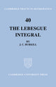Book cover of: Lebesgue Integral. By: J. C. Burkill