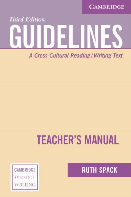 Book cover of: Guidelines Teacher's Manual. By: Ruth Spack
