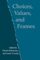 Book cover of: Choices, Values, and Frames