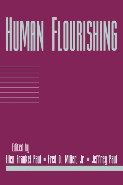 Book cover of: Human Flourishing: Volume 16, Part 1