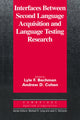 Book cover of: Interfaces between Second Language Acquisition and Language Testing Research