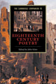 Book cover of: Cambridge Companion to Eighteenth-Century Poetry