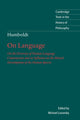Book cover of: Humboldt: 'On Language'. By: Wilhelm von Humboldt