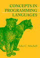 Book cover of: Concepts in Programming Languages. By: John C. Mitchell