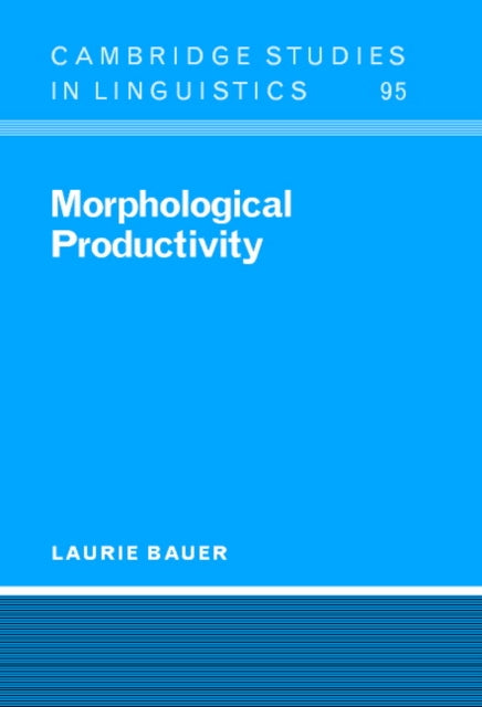Book cover of: Morphological Productivity