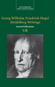 Book cover of: Georg Wilhelm Friedrich Hegel: Heidelberg Writings. By: Georg Wilhelm Friedrich Hegel