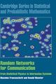 Book cover of: Random Networks for Communication. By: Massimo Franceschetti