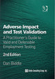 Book cover of: Adverse Impact and Test Validation. By: Dan Biddle