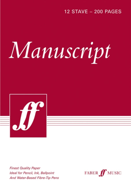 Book cover of: 200-page A4 Manuscript Pad, 12-stave