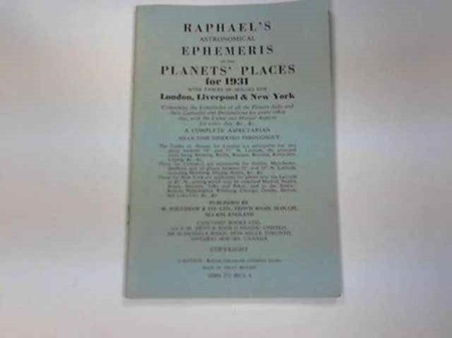 Book cover of: Raphael's Astronomical Ephemeris. By: Edwin Raphael