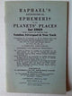 Book cover of: Raphael's Astronomical Ephemeris. By: Edwin Raphael
