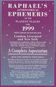 Book cover of: Raphael's Astronomical Ephemeris. By: Foulsham