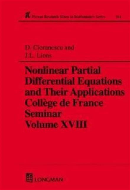 Book cover of: Nonlinear Partial Differential Equations and Their Applications. By: Doina Cioranescu