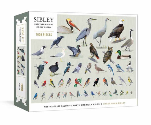 Sibley Backyard Birding Puzzle, 1000-Piece Jigsaw Puzzle with Portraits of Favorite North American Birds 9780593233528 David Sibley