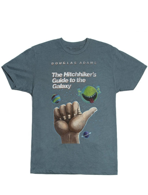 Book cover of: Hitchhiker's Guide to the Galaxy Indigo Unisex T-shirt Small