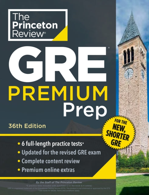 Book cover of: Princeton Review GRE Premium Prep, 36th Edition. By: Princeton Review