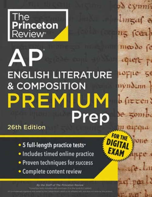 Book cover of: Princeton Review AP English Literature & Composition Premium Prep, 26th Edition