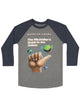 Book cover of: Hitchhiker's Guide to the Galaxy Indigo Unisex 3/4 Sleeve Raglan Large