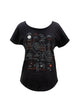 Book cover of: Haruki Murakami Novels Map Women's Relaxed Fit T-shirt Xx-large