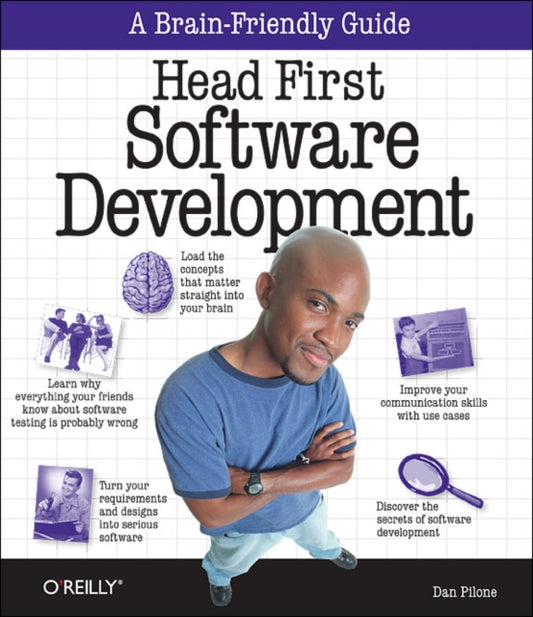 Book cover of: Head First Software Development. By: Dan Pilone