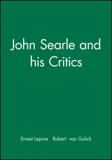 Book cover of: John Searle and his Critics. By: Ernest Lepore