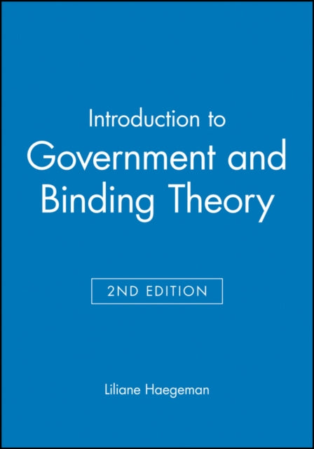 Book cover of: Introduction to Government and Binding Theory