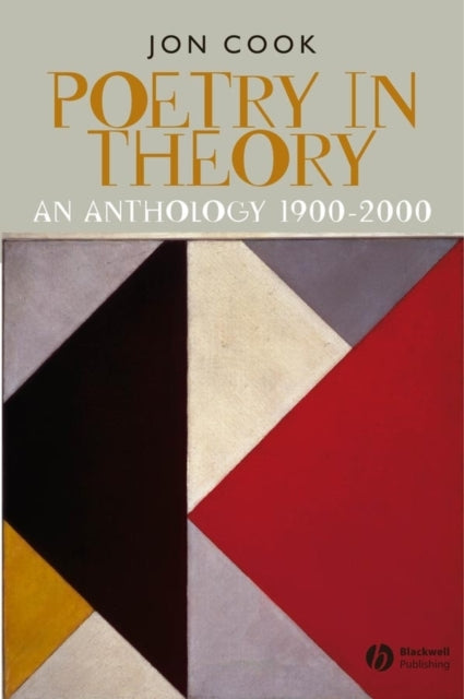 Book cover of: Poetry in Theory. By: Jon Cook