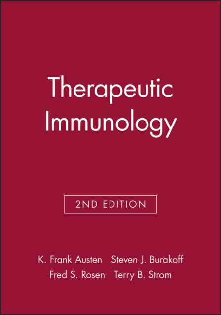 Book cover of: Therapeutic Immunology. By: Steven J. Burakoff