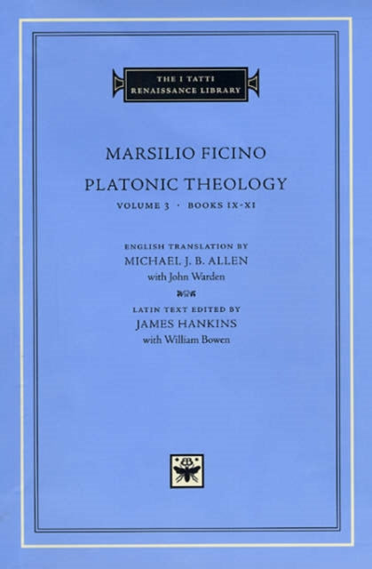 Book cover of: Platonic Theology. By: Marsilio Ficino