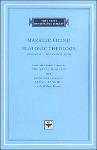 Book cover of: Platonic Theology. By: Marsilio Ficino