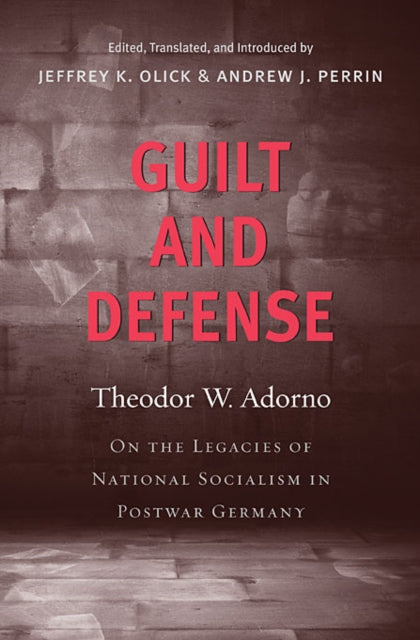 Book cover of: Guilt and Defense. By: Robert B. Stepto, Theodor W. Adorno