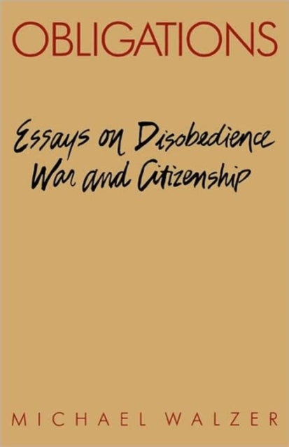 Book cover of: Obligations. By: Michael Walzer