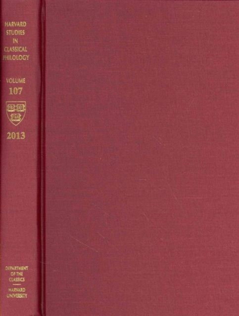 Book cover of: Harvard Studies in Classical Philology, Volume 107. By: Jeremy Rau