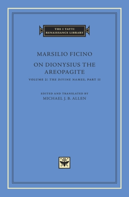Book cover of: On Dionysius the Areopagite. By: Marsilio Ficino