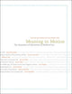 Book cover of: Meaning in Motion. By: Nino M. Zchomelidse