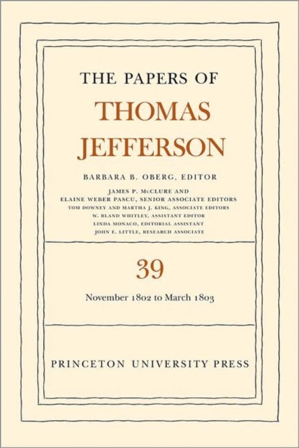 Book cover of: Papers of Thomas Jefferson, Volume 39