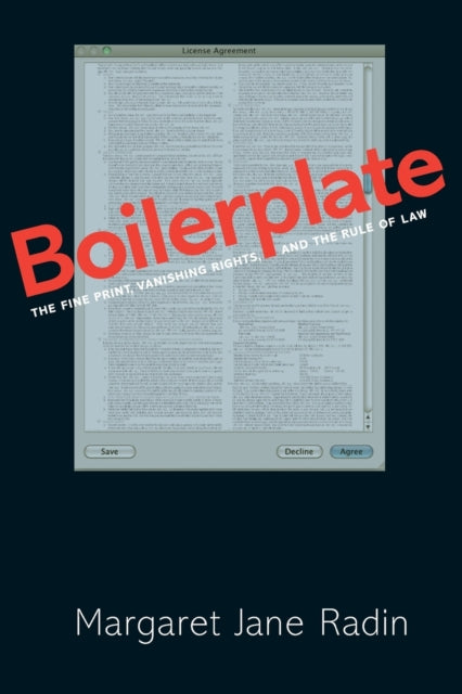 Book cover of: Boilerplate. By: Margaret Jane Radin