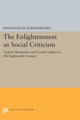 Book cover of: Enlightenment as Social Criticism. By: Paschalis M. Kitromilides
