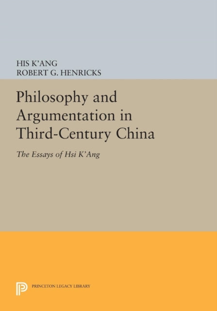 Book cover of: Philosophy and Argumentation in Third-Century China. By: Robert G. Henricks